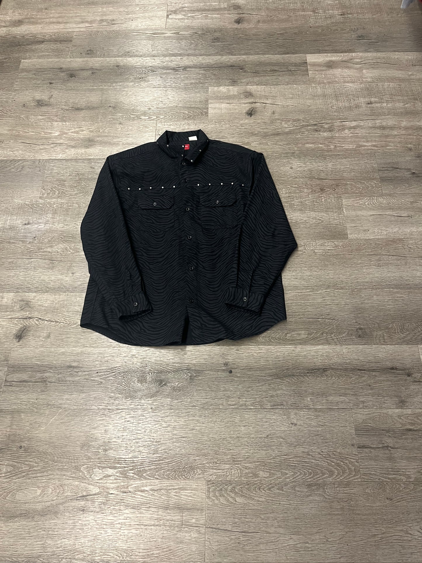 Supreme Black Print Button Up