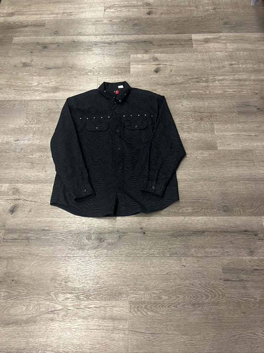 Supreme Black Print Button Up