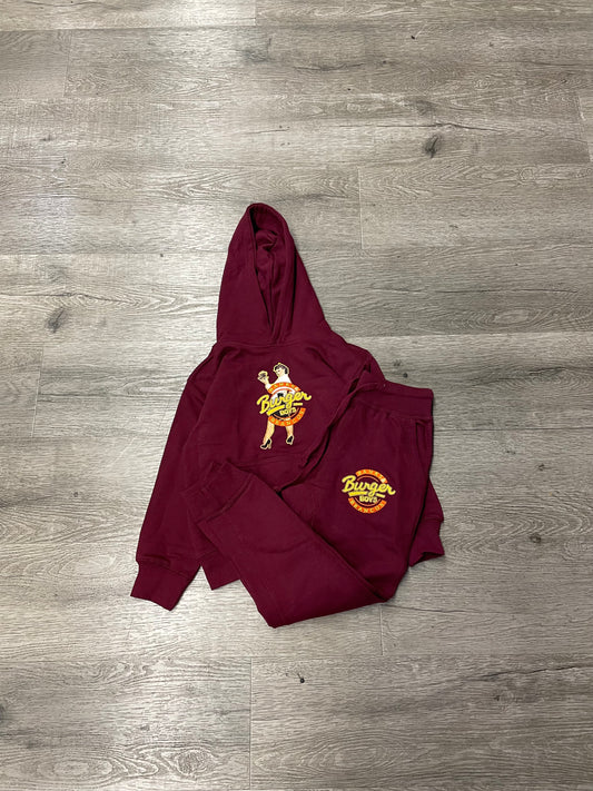 Burger Boys Sweatsuit Maroon (Kids)