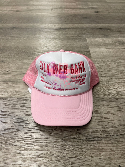 Sp5der Trucker Silk Web Pink