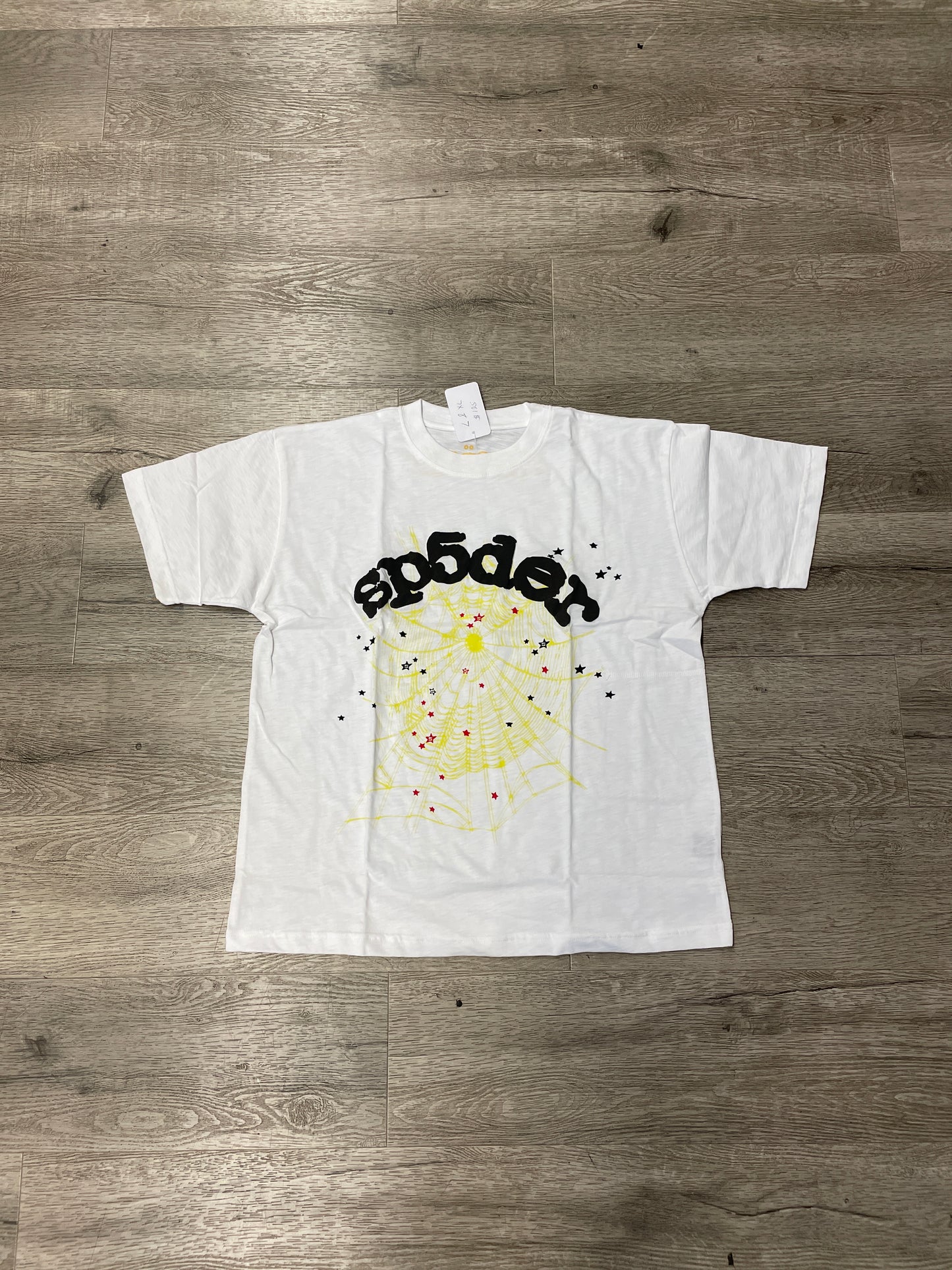 Sp5der White/Yellow Web Tee